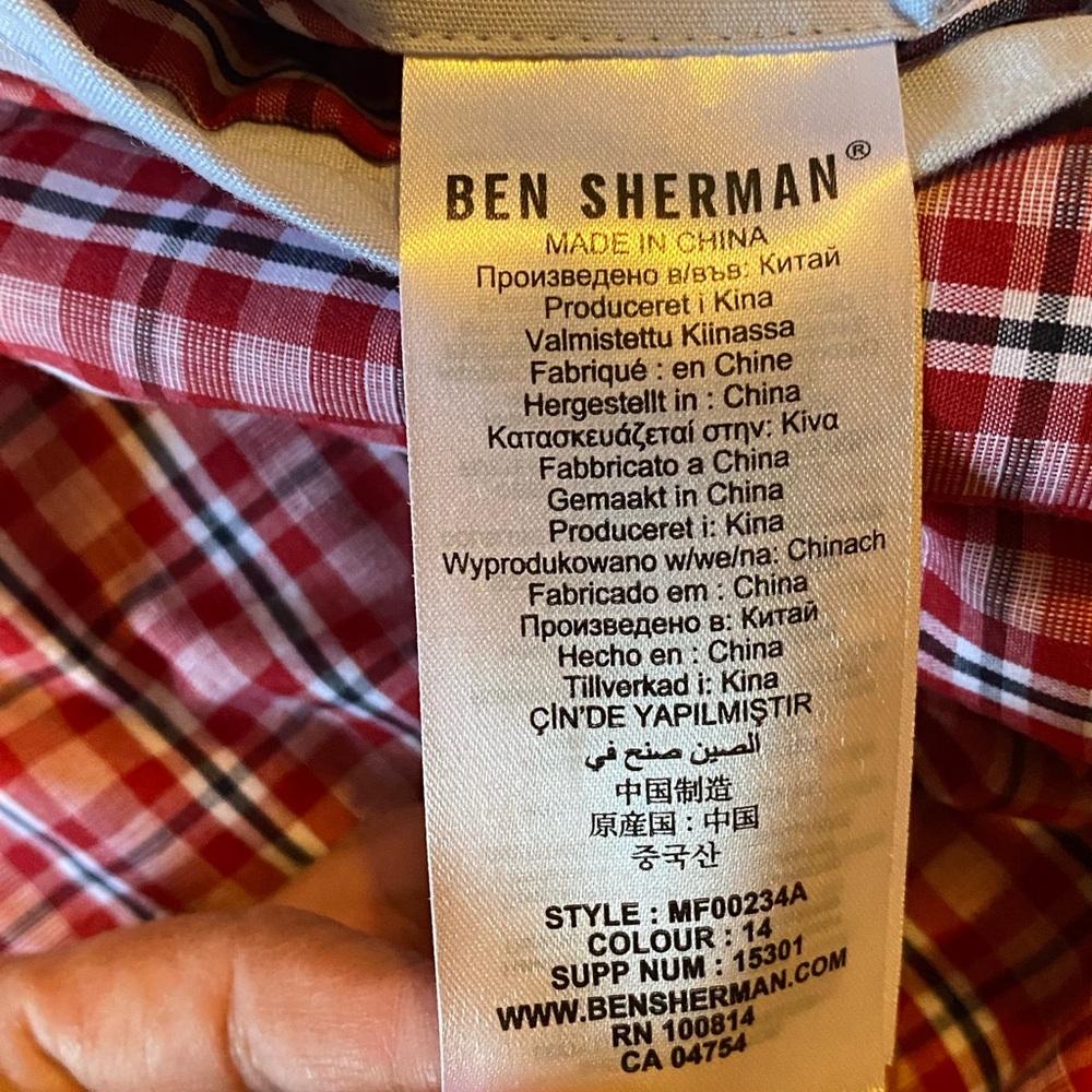 Light blue Ben Sherman classic Harrington jacket men’s small - Picture 4 of 6